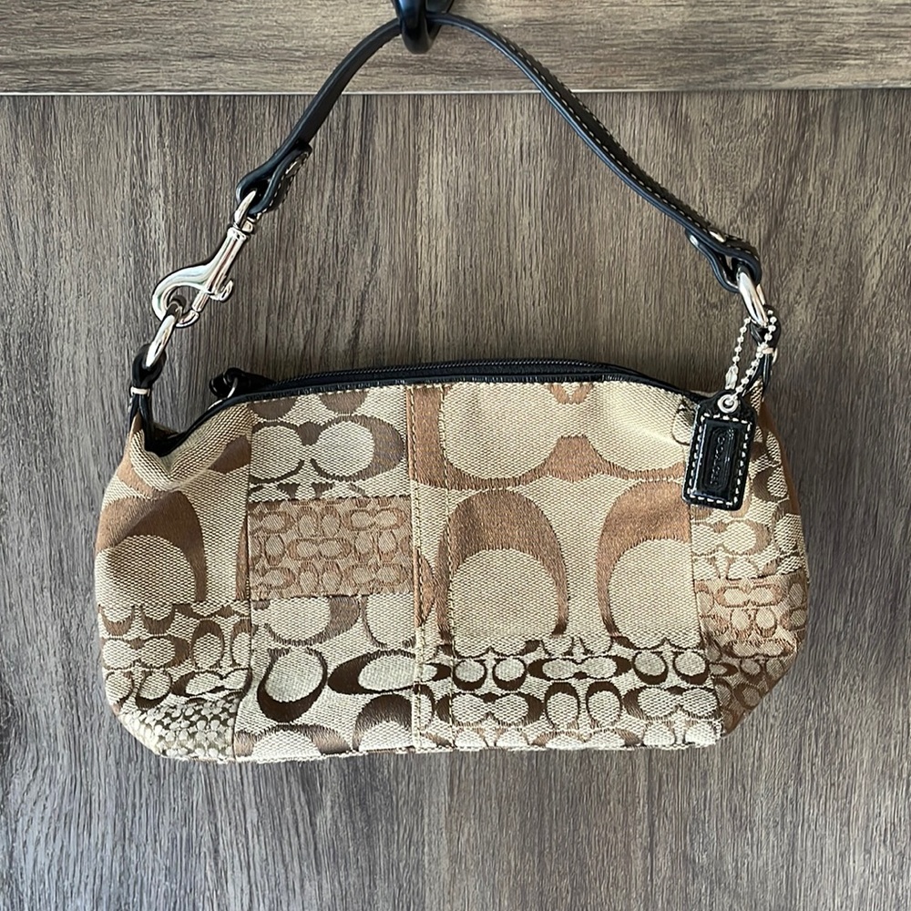 Patchwork Brown Signature Coach